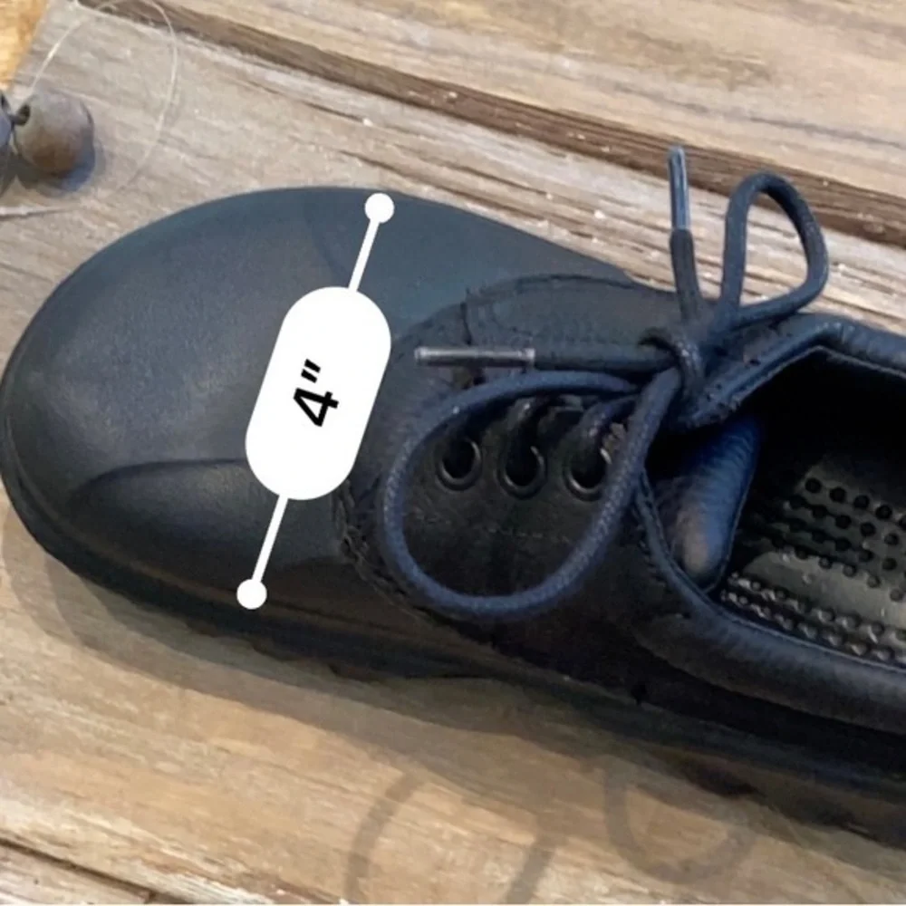 Crocs Axle Lace Up Black on‎ Black Men’s 3 Women’s 5 Leather Upper Duck Shoes